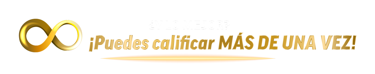 ¿Y lo mejor? ¡Puedes calificar más de una vez!